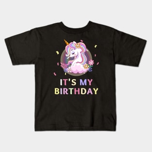 Magical Unicorn Birthday T-Shirt - Sparkle with party paper Celebration Kids T-Shirt